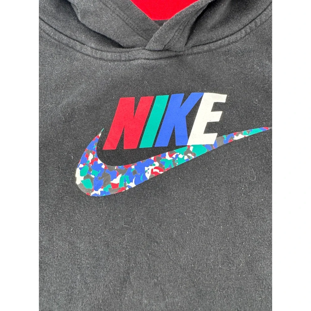 Nike Kids Gray Hoodie‎ Sweatshirt Colorblock Swoosh Pullover XL
